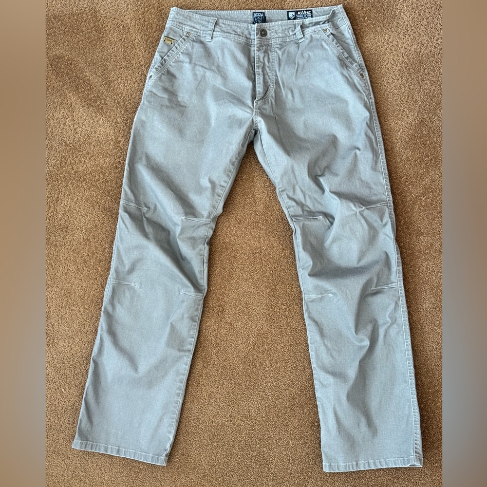 Kuhl Slacker Pants - 36x34 - Gray/Brown - Casual and Durable